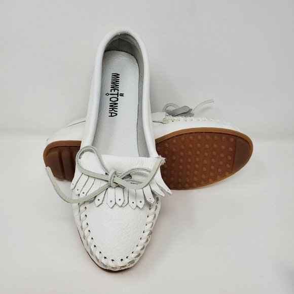 Minnetonka Deer Hide Kilty Moccasin Size 5.5 - Picture 1 of 8